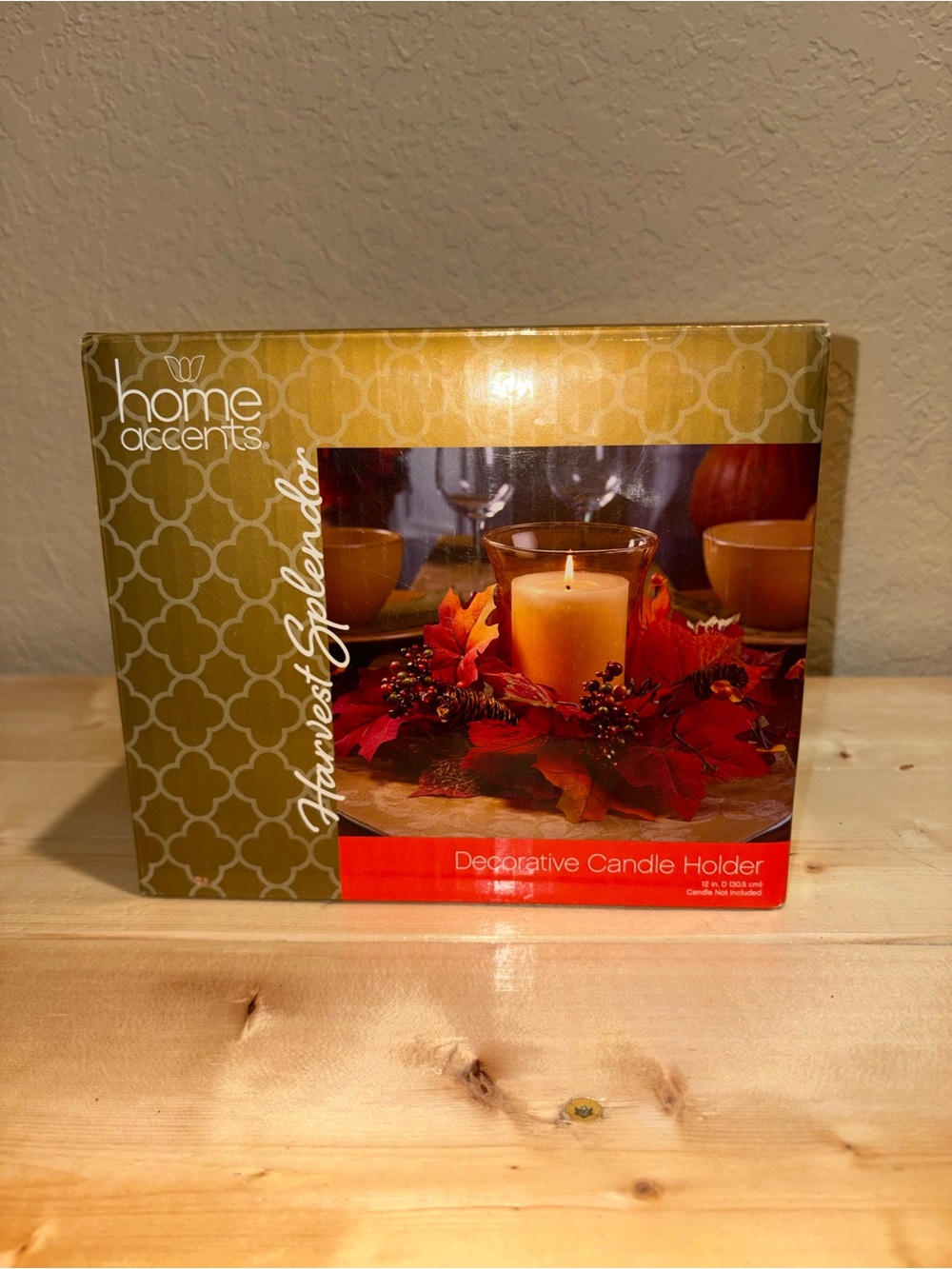 Home Accents Harvest Splendor Decorative Candle Holder - Red
